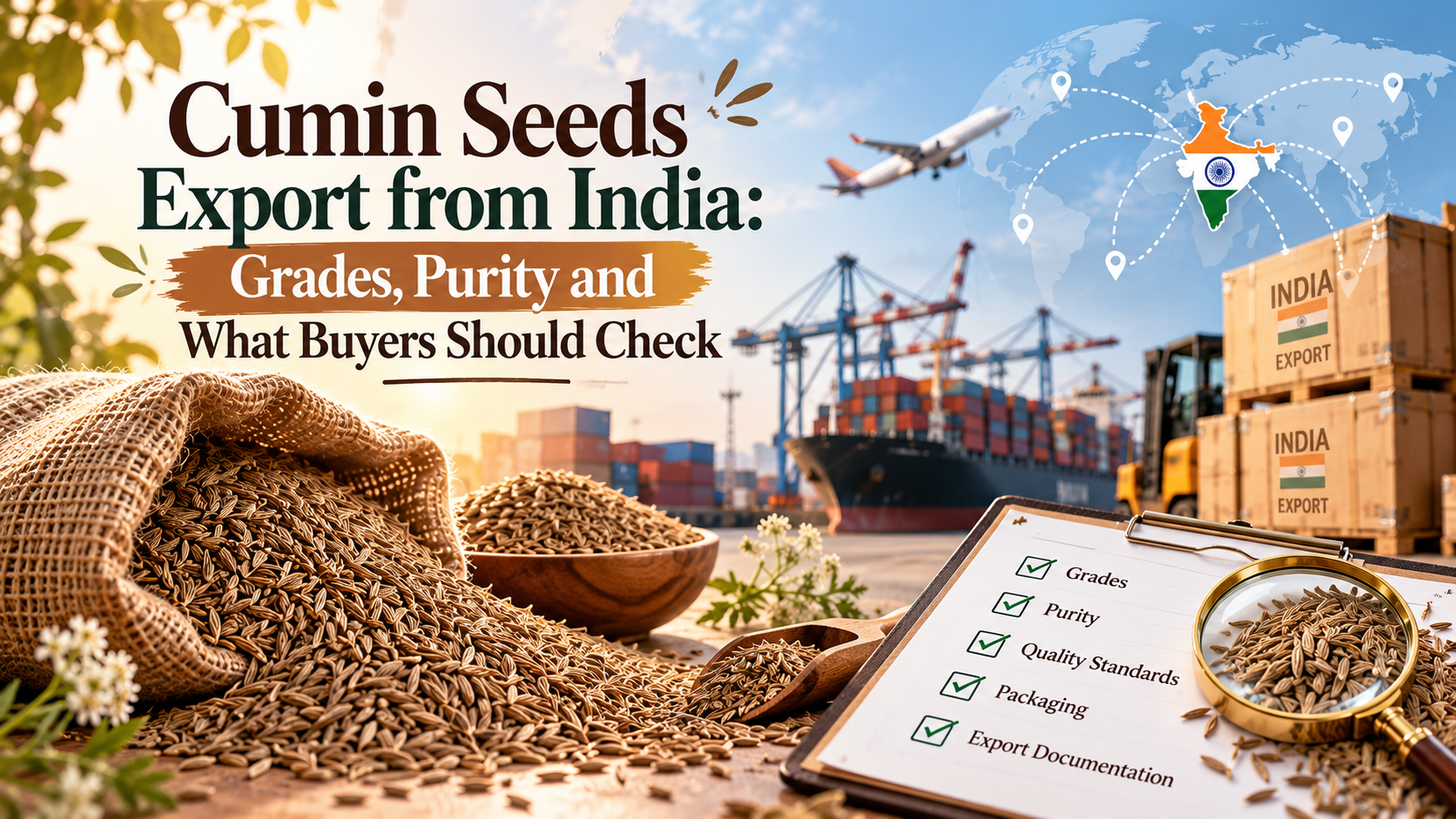 Cumin Seeds Export from India: Grades, Purity & Buyer Checks